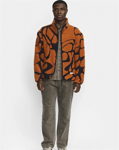 Revolution - Printed Teddy Jakke - Orange
